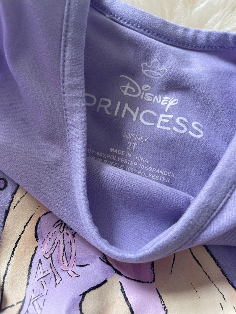 Disney Purple Tulle Princess Dress with Floral Skirt
